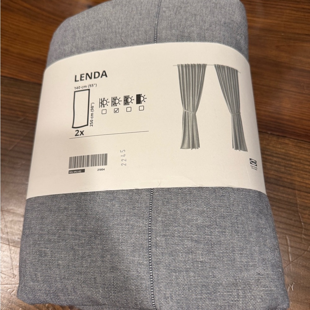 IKEA Lenda Gray Curtains